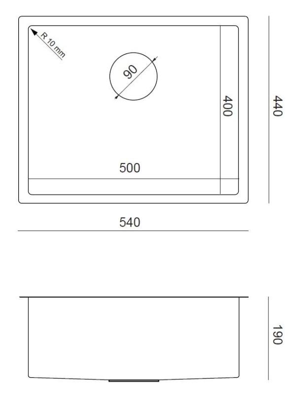 Aquadesign Zara Chiuvetă Aurie 54x44cm Submontaj, Montaj la Nivel și Supramontaj cu Dop Auriu - 1208969512