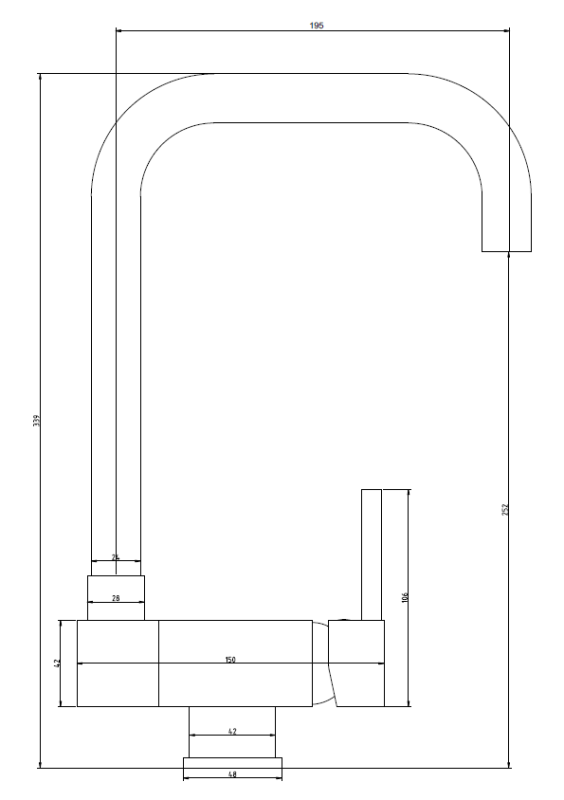 Graniteland Serenity Robinet de bucătărie negru cu gura pliabilă 1208969533.