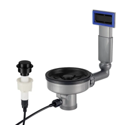 Set Sită pentru Chiuvetă Lorreine Neagră cu Preaplin și Buton de Apăsare pentru Golire Automată 1208969590
