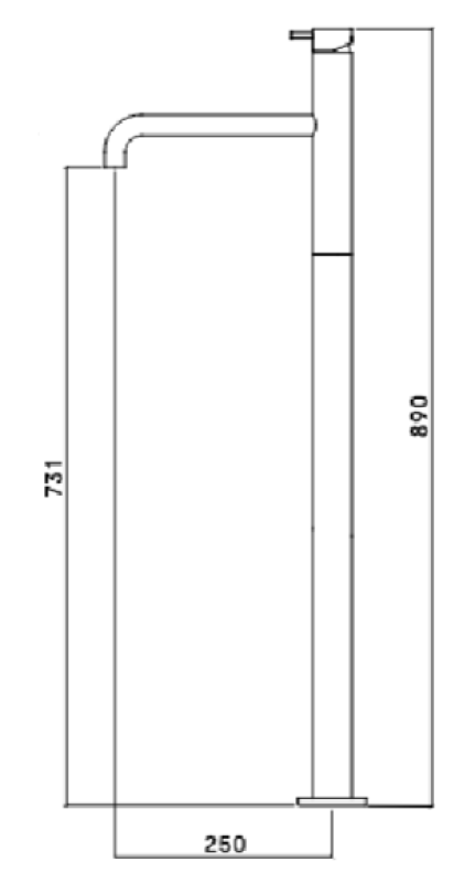 Waterevolution Flow baterie pentru cadă independentă alamă T134LE
