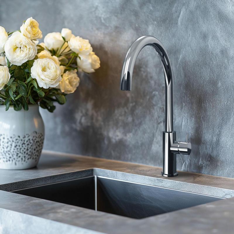 Waterevolution Flow robinet de bucătărie cu gura de scurgere rotativă cromată T158U01