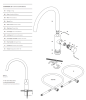 Waterevolution Flow keukenmengkraan met ronde draaibare uitloop wit T158UBR