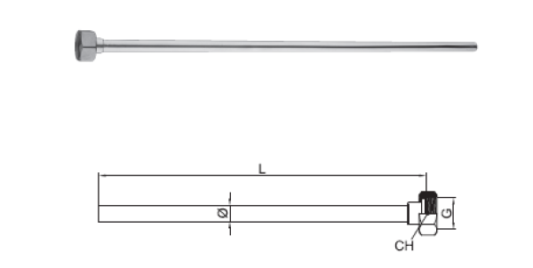 PB Tub de conectare Tub pentru robinet crom 1208969800