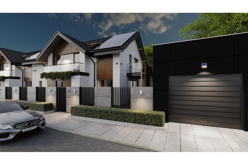 Corp de iluminat solar cu detector de mișcare și amurg DAVOS, LED, 1000lm, 4000K, 2000mAh, IP54, alb