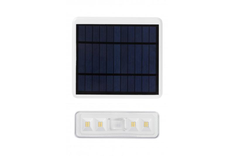Corp de iluminat solar cu detector de mișcare și amurg DAVOS, LED, 1000lm, 4000K, 2000mAh, IP54, alb