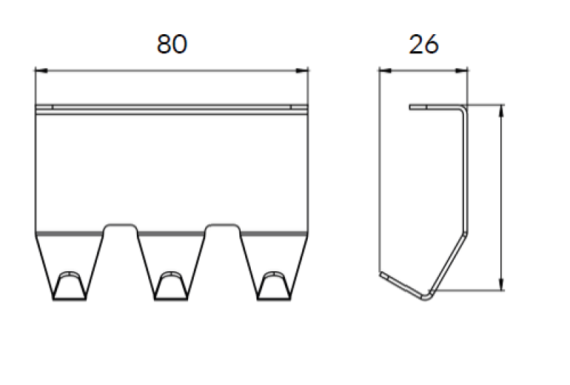 Epka Luxion Cârlig Triplu pentru Șine de Bucătărie Metal Negru 1208969963
