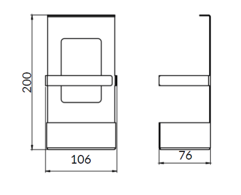 Mand Epka Luxion pentru șine de bucătărie, metal, negru, 1208969965