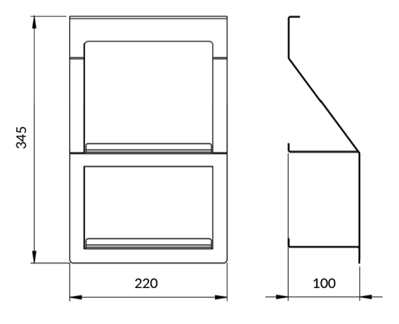 Epka Luxion Suport Dublu pentru Șine de Bucătărie Metal Negru 1208969967
