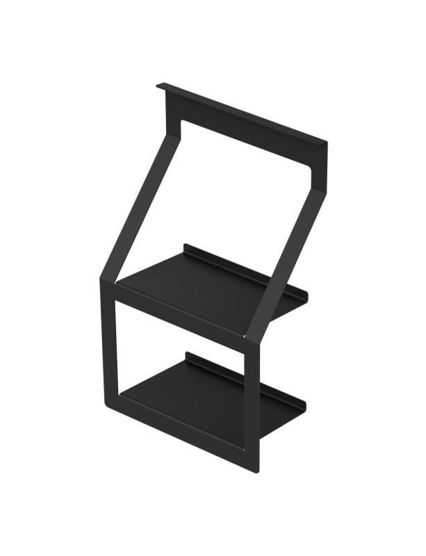 Epka Luxion Set Șine de Bucătărie 100 cm cu Accesorii Metalice cu Prindere Invizibilă Negru 1208969984