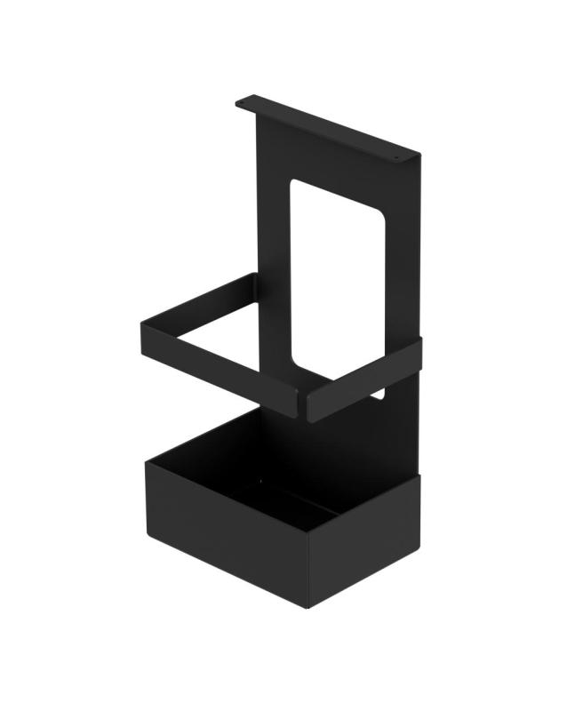 Epka Luxion Set Șine de Bucătărie 80 cm cu Accesorii Metalice cu Prindere Invizibilă Negru 1208969996