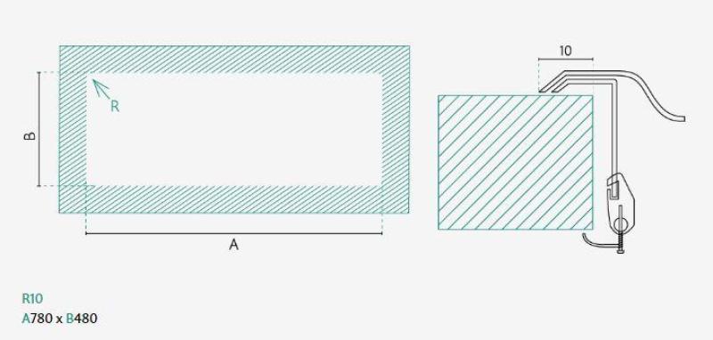 Banca Centurio 20 chiuvetă dublă din inox montaj pe blat 80x50cm 1208970026
