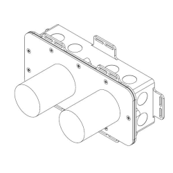 Waterevolution Componenți de încastrare ISOBOX baterie pentru chiuvetă cu 2 găuri T0.16.BI