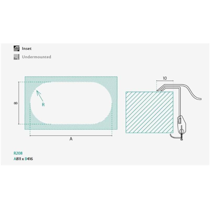 Banka Andalucia RVS Chiuvetă Dublă 835 x 440 cm Montaj pe Blat și Montaj la Nivel 1208970050