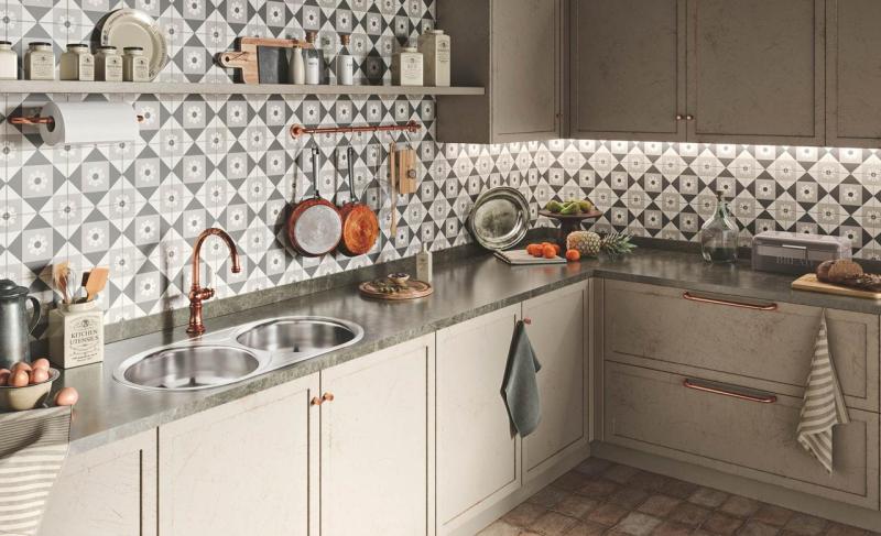 Chiuvetă Banka Galicia din oțel inoxidabil, montare pe blat, 835 x 440 mm, cu scurgător 1208970053.