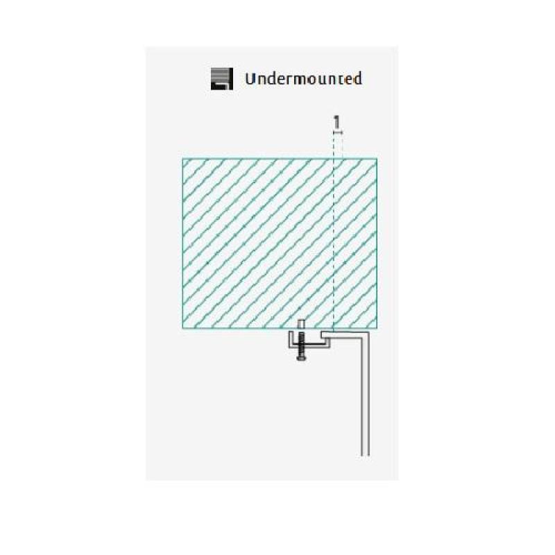 Banka P18380 Chiuvetă rotundă din oțel inoxidabil, cu adâncime redusă, cu coș de scurgere de 45 cm, pentru montare pe blat sau sub blat 1208970057