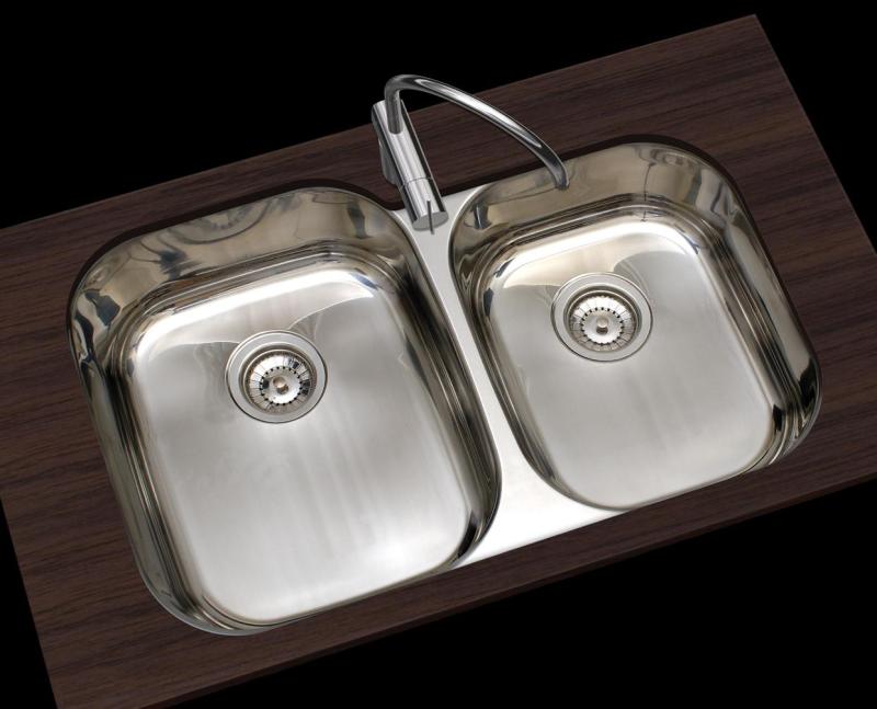 Banka Princess chiuvetă dublă din oțel inoxidabil pentru montare sub blat 750x475 mm 1208970067