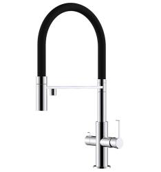 Ausmann Claridge Baterie de Bucătărie cu 3 Căi cu Gura Flexibilă și Apă Filtrată – Crom - 1208970091