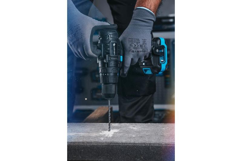 Högert mașină de găurit cu percuție cu acumulator 18V pentru cărămidă, piatră, lemn, metal.