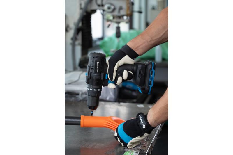 Högert puternică mașină de găurit cu percuție cu acumulator, fără perii, 18V.