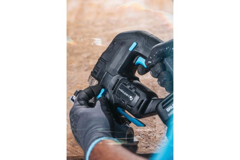 Fierăstrău pendular cu acumulator HÖGERT, 18V, mâner anti-vibrații - fără acumulator.