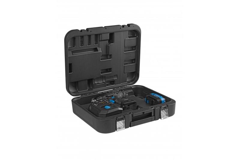 Set de chei cu impact pe acumulator HÖGERT, fără perii, 18V, cu acumulator, încărcător