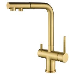 Ausmann Ellington 3-în-1 Bucătărie Baterie cu Duș Extractibil și Apă Filtrată – Auriu – 1208970498