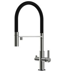 Ausmann Claridge 3-Căi Baterie de Bucătărie cu Gura de Scurgere Flexibilă și Apă Filtrată – Gri - 1208970502