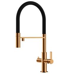 Ausmann Claridge 3-Căi Baterie de Bucătărie cu Gâtuire Flexibilă și Apă Filtrată – Cupru - 1208970503