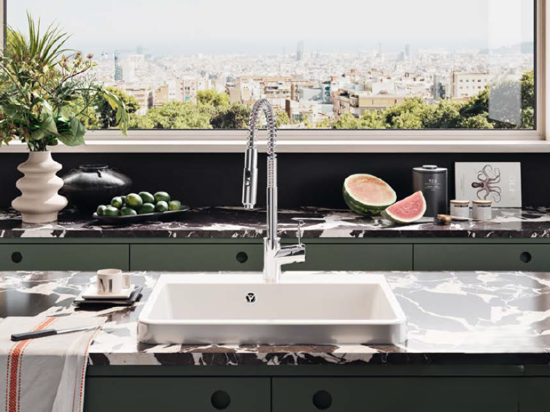 Ausmann Ceramic Frost Chiuvetă Ceramică Albă - Montaj pe Blat 660 x 506 mm cu Orificiu pentru Baterie 1208970517