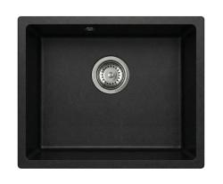 Landul de Granit Solo Chiuvetă de Granit Neagră submontată 42x34 cm cu Dop din Oțel Inoxidabil 1208970611