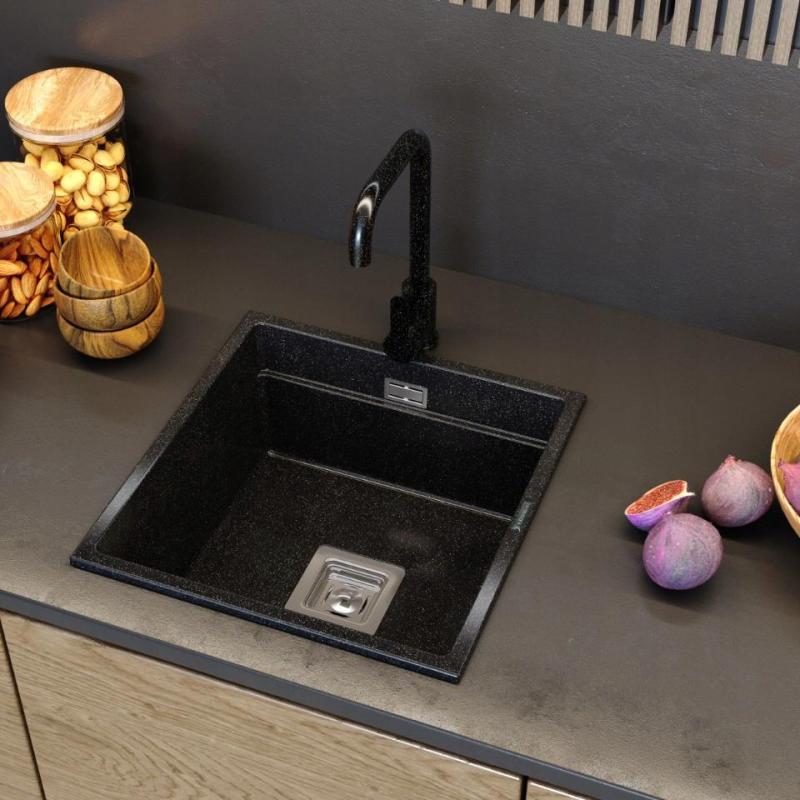 Graniteland Stellar Robinet de bucătărie aspect piatră de Ardeni cu gură de scurgere rotativă 12089706734