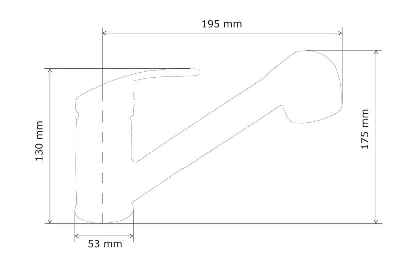 Baterie de bucătărie Graniteland Rhea Bej nisip cu ieșire extensibilă și duș de mână cu dublă funcție 1208970713