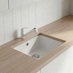 Graniteland Rhea Baterie de bucătărie Albă cu Pipă Extensibilă și Duș de Mână cu Dublă Funcție 1208970714