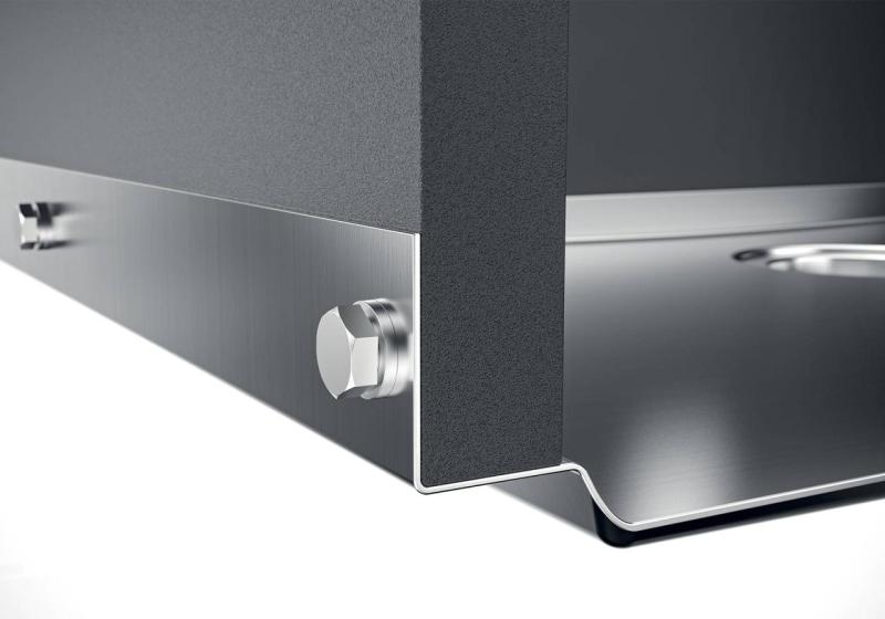 Foster Phantom Base RVS Bodemplaat Worktop Spoelbak 50x40cm pentru încorporare în ceramică, piatră naturală și suprafețe solide, grosime 20mm 1208970717.