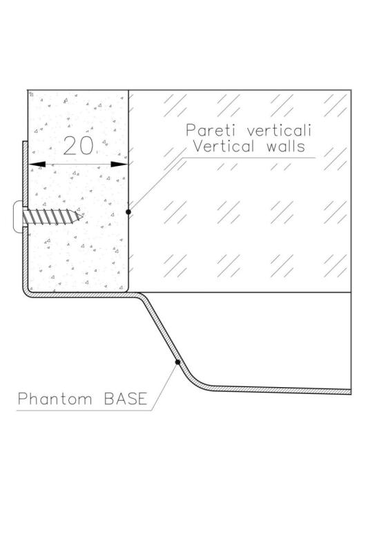 Foster Phantom Base RVS Bodemplaat Worktop Spoelbak 50x40cm pentru încorporare în ceramică, piatră naturală și suprafețe solide, grosime 20mm 1208970717.