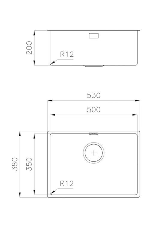 Foster L35 Speciale 35 cm lung Chiuvetă din oțel inoxidabil 50 x 35 cm Montaj sub blat 1208970723
