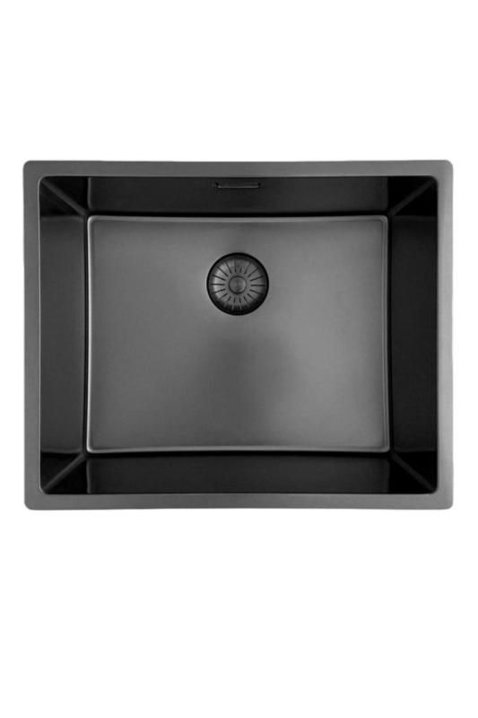 Pure.Sink Prestige Set Combinat Gun metal chiuvetă 50x40 cm cu Robinet de bucătărie Gun metal 1208970763