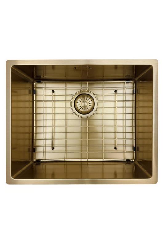 Pure.Sink Prestige Set Combinat Chiuvetă Aurie 50x40 cm cu Robinet de Bucătărie Auriu 1208970764