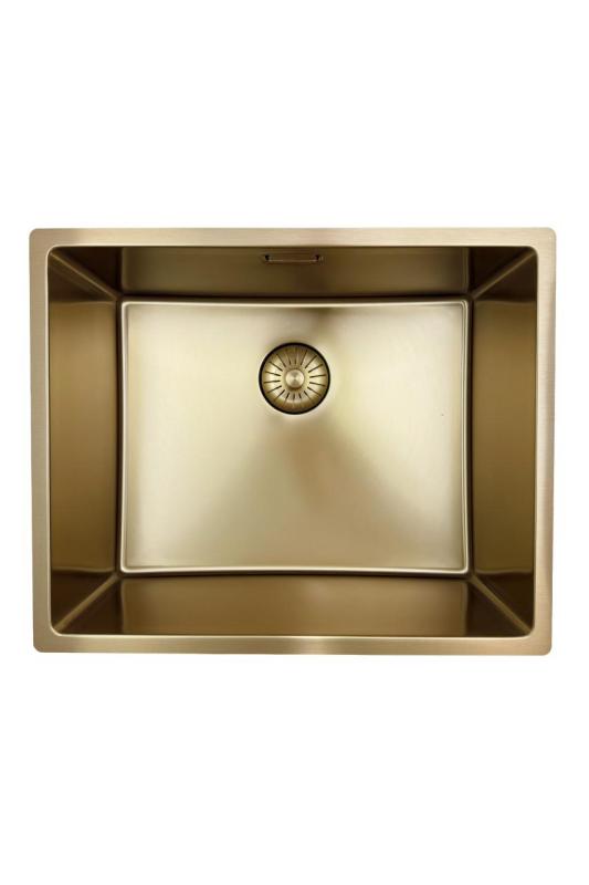 Pure.Sink Prestige Set Combinat Chiuvetă Aurie 50x40 cm cu Robinet de Bucătărie Auriu 1208970764