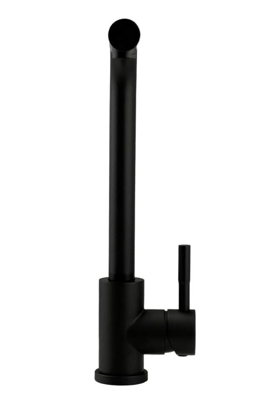 Set de combinare negru pentru chiuvetă 50x40cm cu robinet de bucătărie negru 1208970765