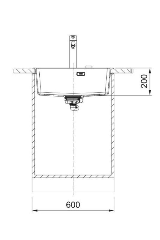 Franke Maris MRG 610-50 TL Fragranite Mat Negru Chiuvetă de Suprafață cu Gaură pentru Robinet 114.0668.630