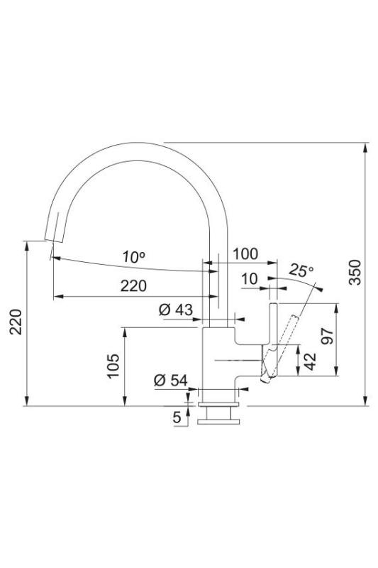Baterie de bucătărie Franke Lina XL Beige cu Tub Rotativ 115.0626.025