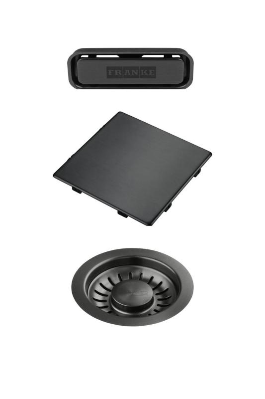 Set de culori Franke Kubus 2.0 Set de scurgere Gun Metal 1208970828