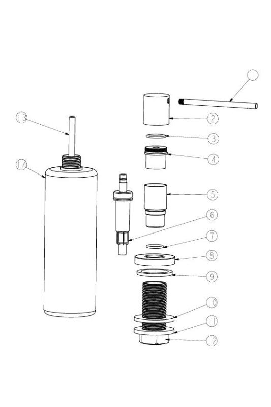 Dispenser de săpun încorporabil Ausmann Lirio, din cupru, reîncărcabil de sus 1208971200
