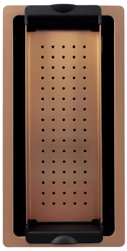 Pure.Sink Exclusivo mică chiuvetă de cupru 18x40 cm 10mm rază încorporată, montare plană și suprapusă PEX1840-62