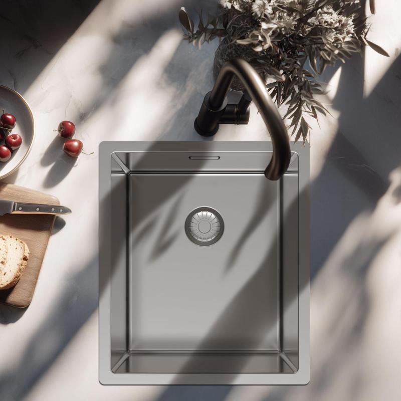 Pure.Sink Exclusivo chiuvetă din inox 34x40 cm radius 10mm submontaj, montaj plat și supramontaj PEX3440-02