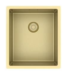 Pure.Sink Exclusivo Chiuvetă aurie 34x40 cm, cu rază de 10mm pentru montare sub blat, la nivel cu blatul sau suprafață PEX3440-60