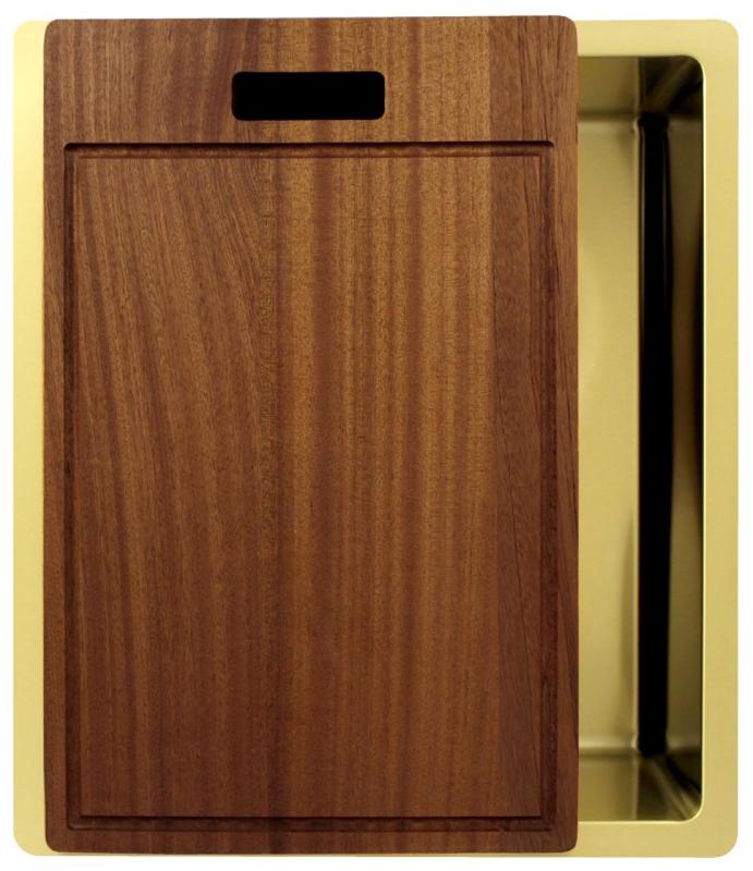 Pure.Sink Exclusivo Chiuvetă aurie 34x40 cm, cu rază de 10mm pentru montare sub blat, la nivel cu blatul sau suprafață PEX3440-60