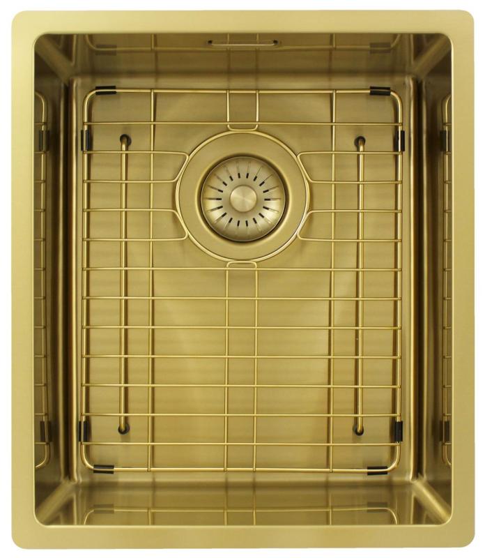 Pure.Sink Exclusivo Chiuvetă aurie 34x40 cm, cu rază de 10mm pentru montare sub blat, la nivel cu blatul sau suprafață PEX3440-60