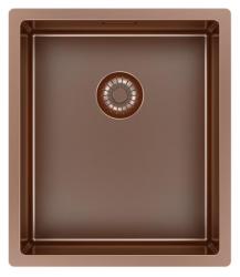 Pure.Sink Exclusivo Chiuvetă de cupru 34x40 cm cu rază de 10mm pentru montare inferioară, montare plană și suprafață PEX3440-62